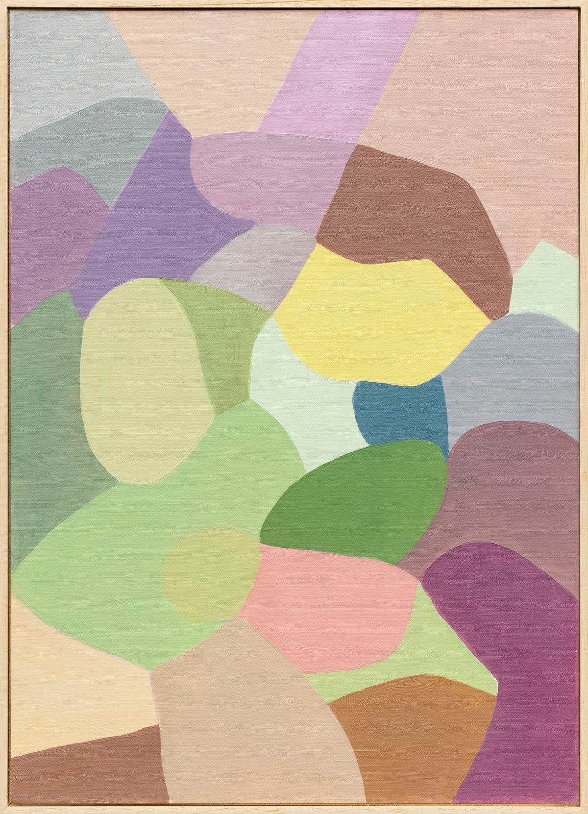 Pequeñas Vibraciones 16 by Florencia Trucco — framed, close front view, oil on lined paper